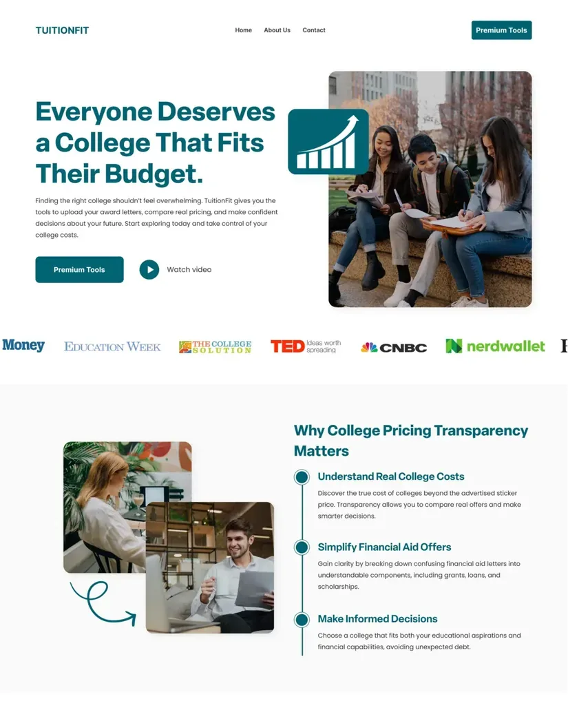 TuitionFit live project screenshot
