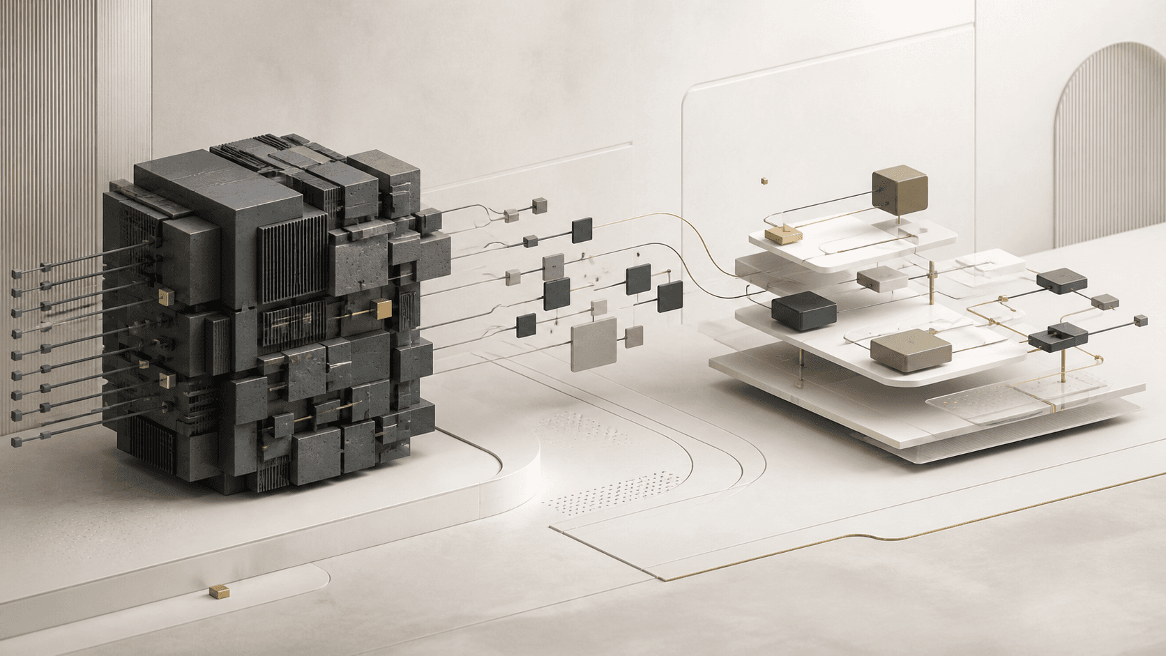 Legacy software modernization and system upgrade illustration
